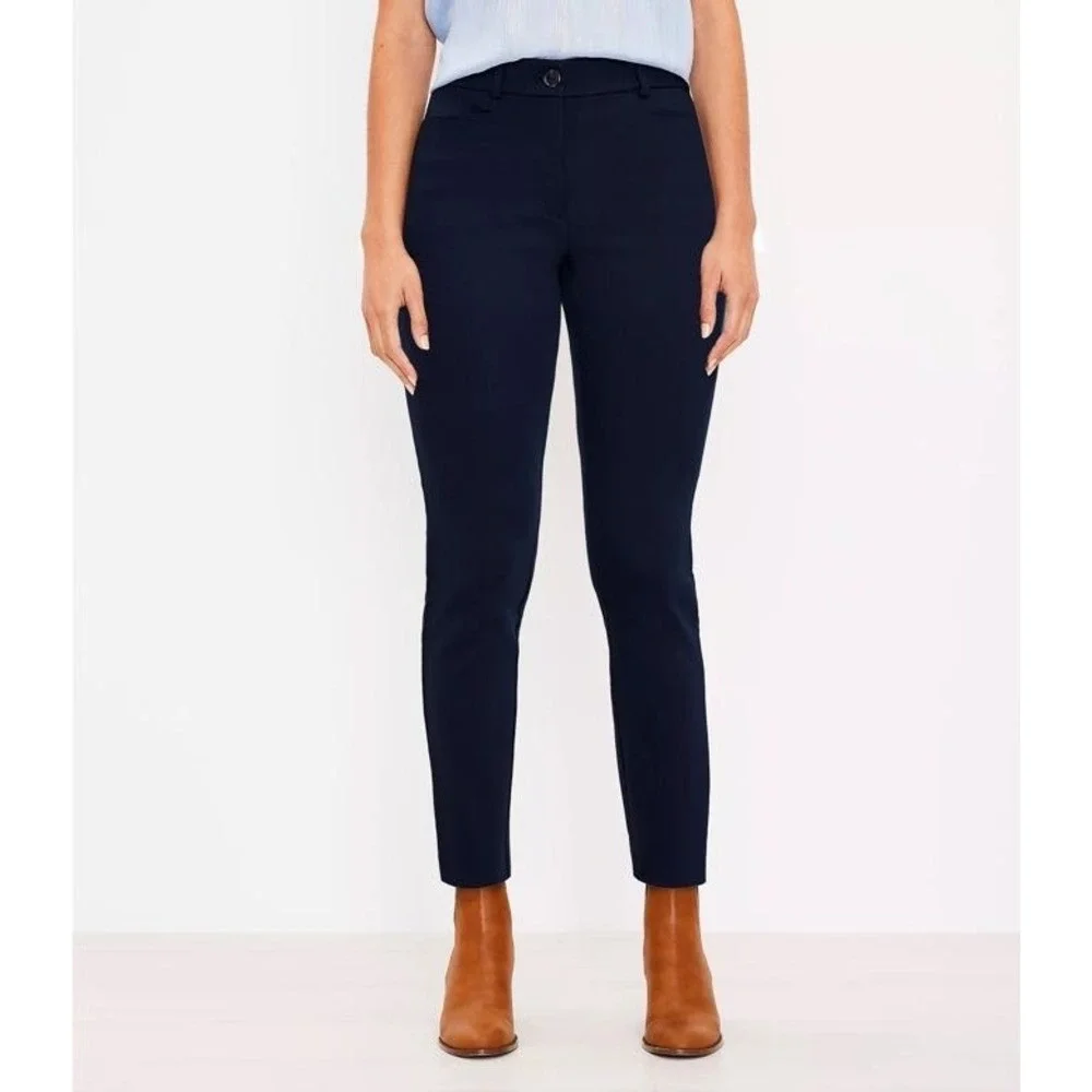 LOFT Marisa‎ Black Trouser Pants Straight Leg Business Career Workwear - Size 6